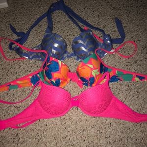 BUNDLE of 3 Push-Up Bikini Tops